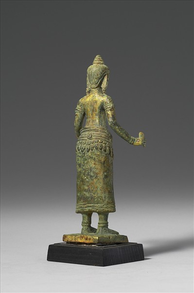 柬埔寨 12-13世紀 青銅鎏金 般若佛母立像