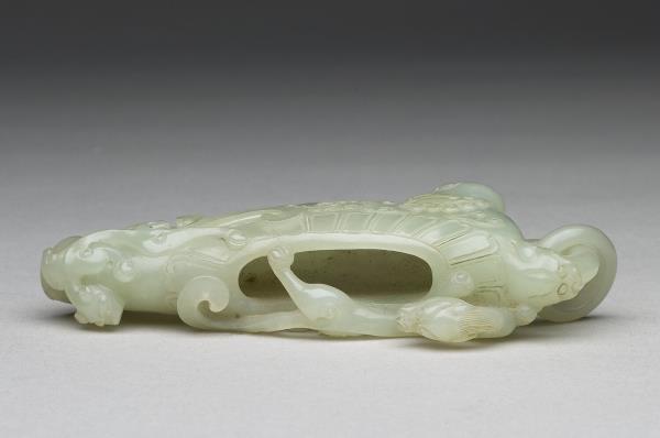 玉雙環螭虎花澆