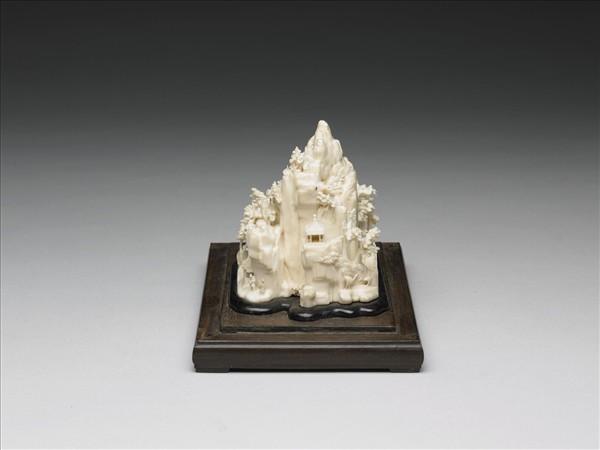 象牙雕山水人物小景