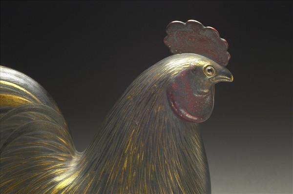 象牙仙工船 附蒔繪公雞盒