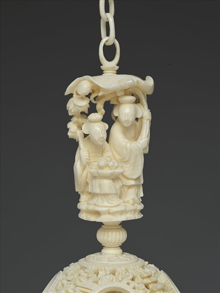 象牙雕鏤空人物套球