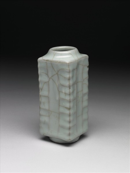 仿官釉青瓷蓍草瓶