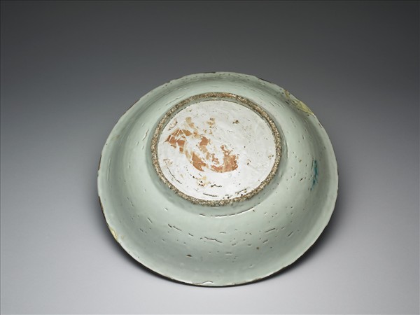 五彩龍鳳花卉紋盤