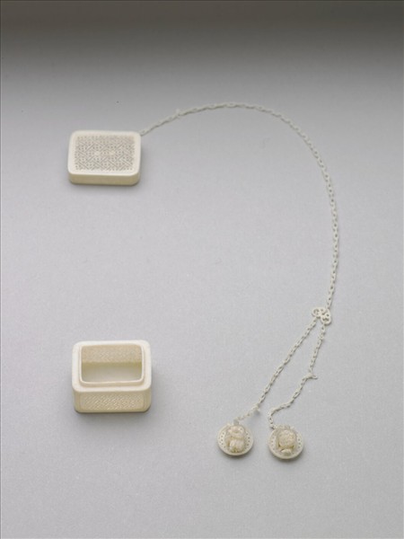 象牙雕透花長方套盒（共十一件）