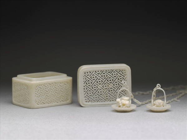 象牙雕透花長方套盒（共十一件）