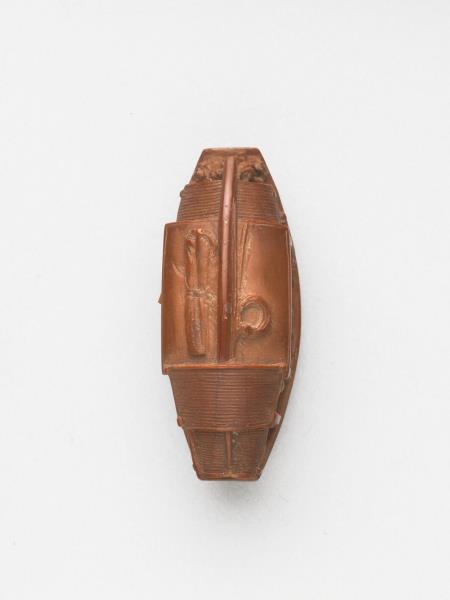 雕橄欖核舟（底刻「後赤壁賦」全文）