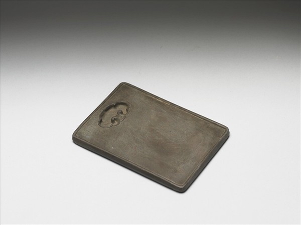 松花石紫石如意紋硯