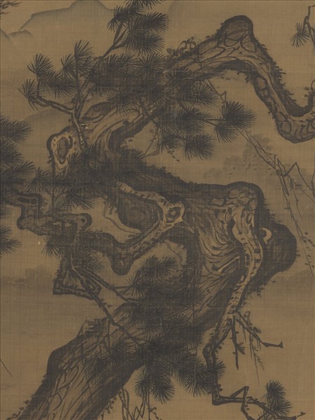 宋馬麟靜聽松風圖　軸