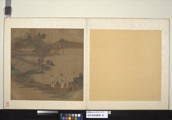 明仇英耕織圖　冊　送食