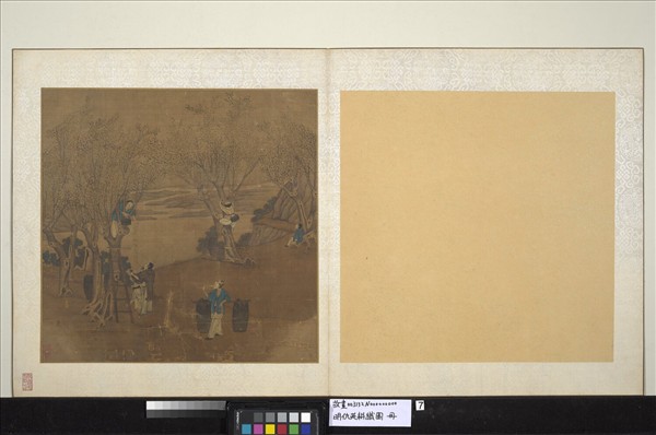 明仇英耕織圖　冊　採桑