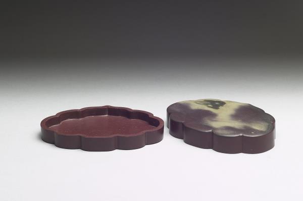 松花石如意首式硯盒