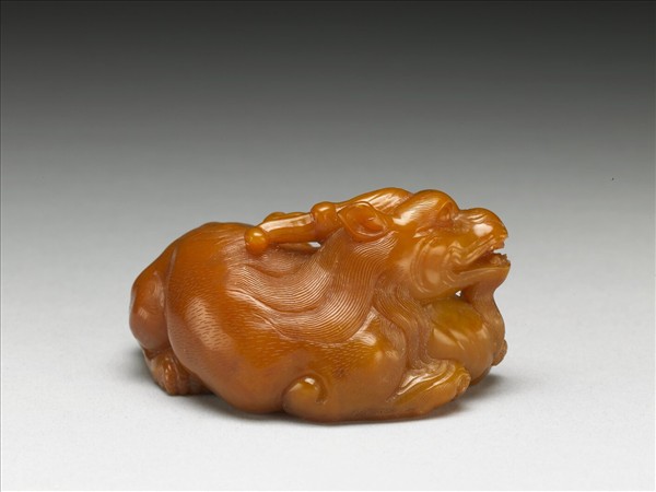 田黃石異獸書鎮