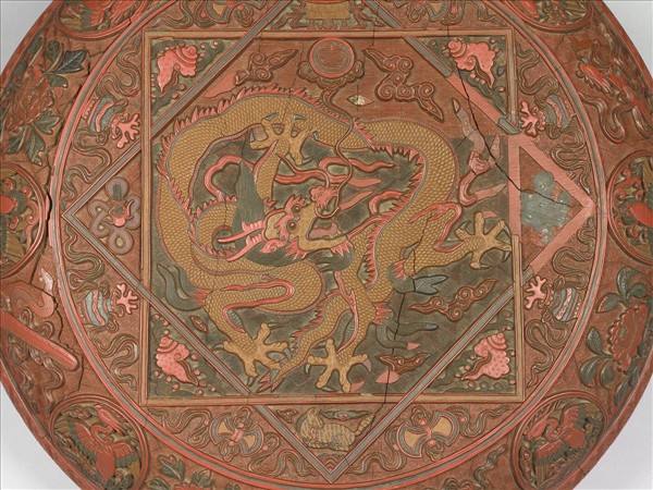 剔彩龍鳳八寶蓋盒