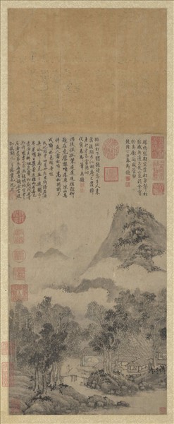 明沈周畫山水　軸