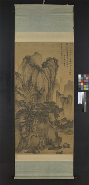 明唐寅畫山路松聲　軸