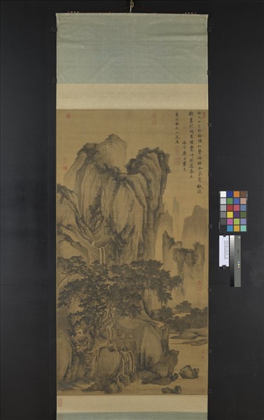 明唐寅畫山路松聲　軸