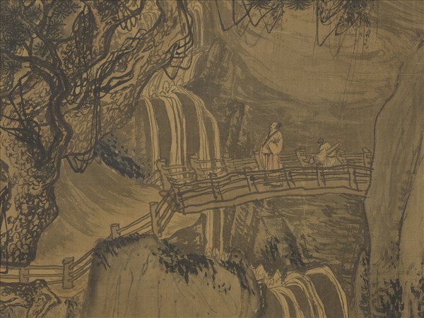 明唐寅畫山路松聲　軸