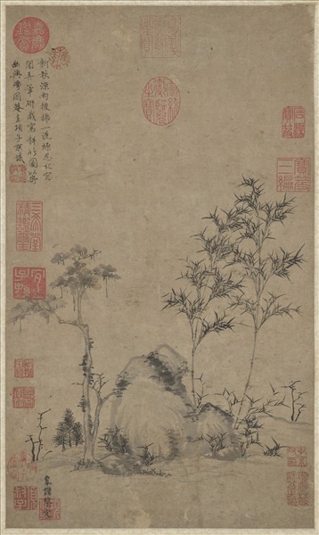 明項元汴梓竹圖　軸