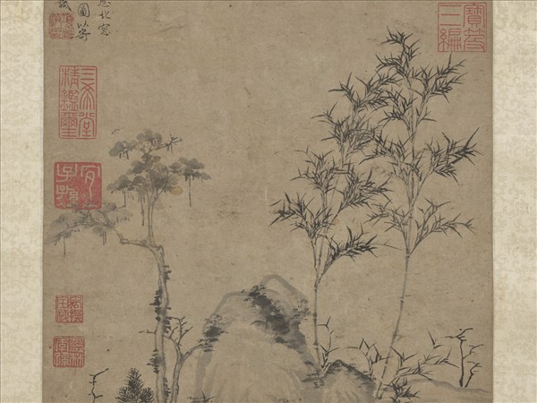 明項元汴梓竹圖　軸