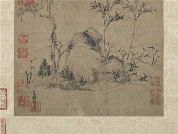 明項元汴梓竹圖　軸