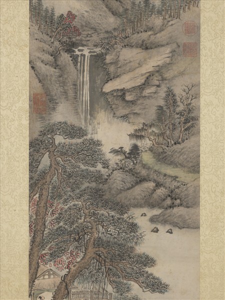 清張鵬翀翠巘高秋圖　軸
