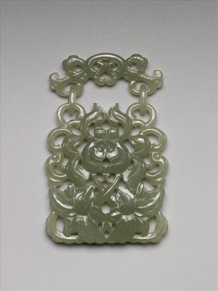 玉鏤雕花提梁活環珮