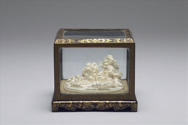 雕象牙山水人物小景