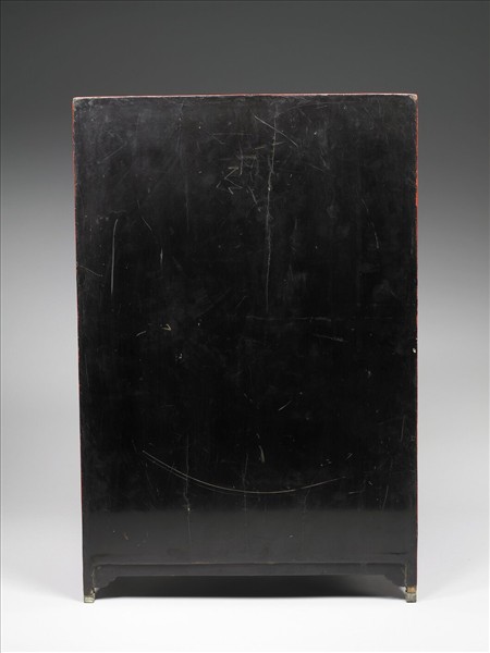 剔紅山水人物長方櫃