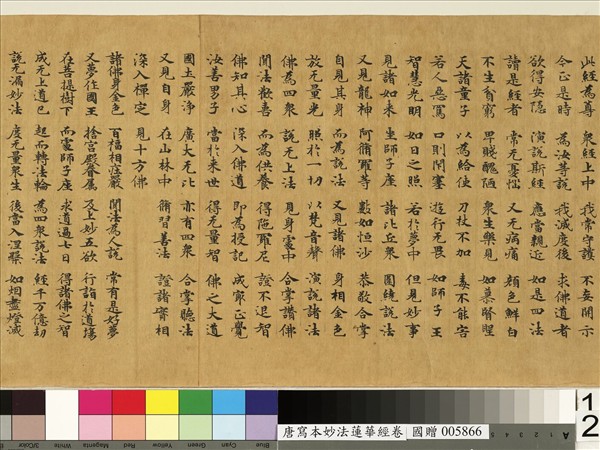 唐人寫妙法蓮華經　卷