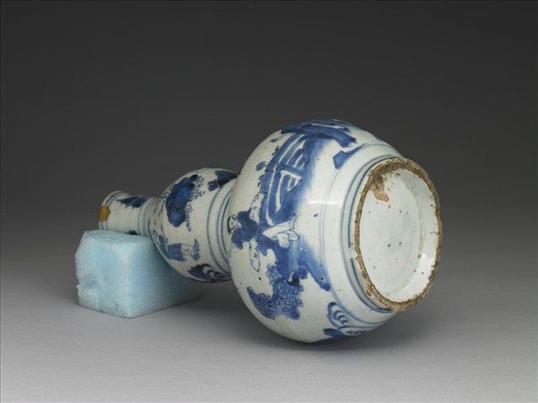 青花山水人物葫蘆瓶