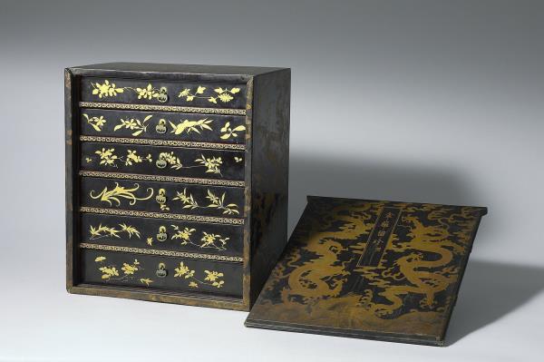「金薤留珍‧壁」黑漆描金匣