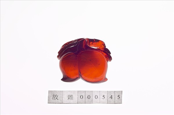 琥珀雕雙壽