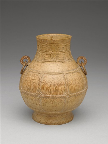 竹雕仿古絡紋壺