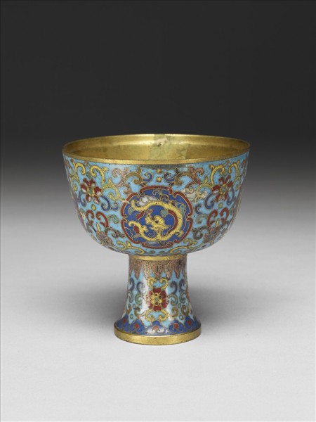 掐絲琺瑯高足杯