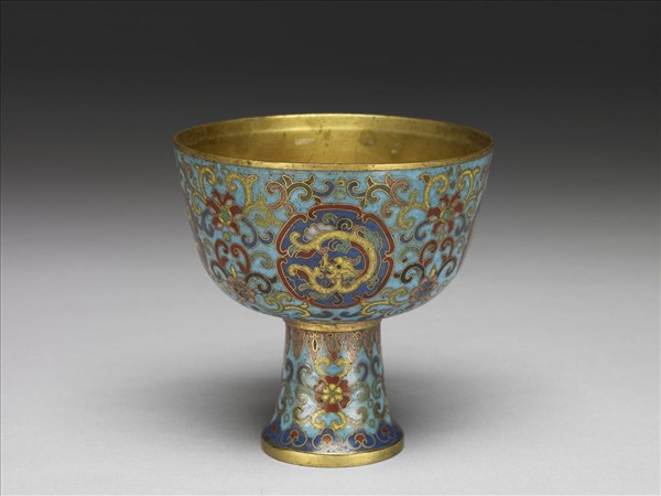 掐絲琺瑯高足杯
