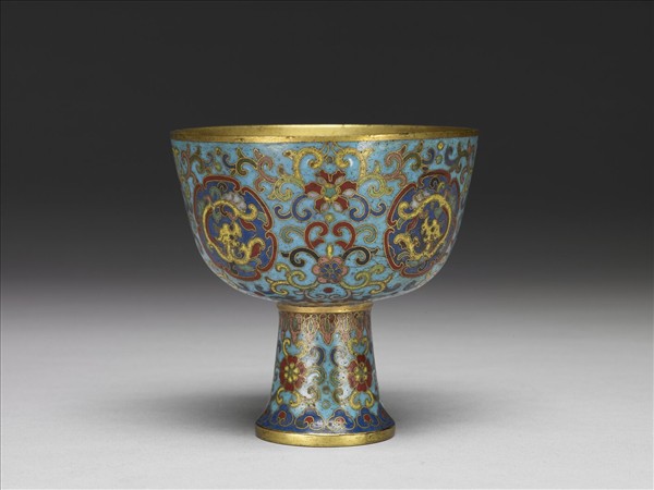 掐絲琺瑯高足杯