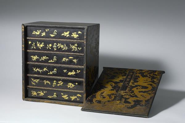 「金薤留珍‧圖」黑漆描金匣