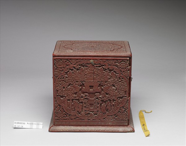 剔紅人物帶屜匣