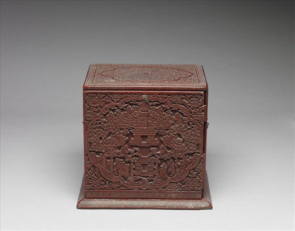 剔紅人物帶屜匣