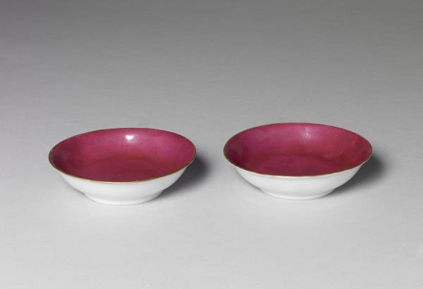 胭脂紅敞口碗