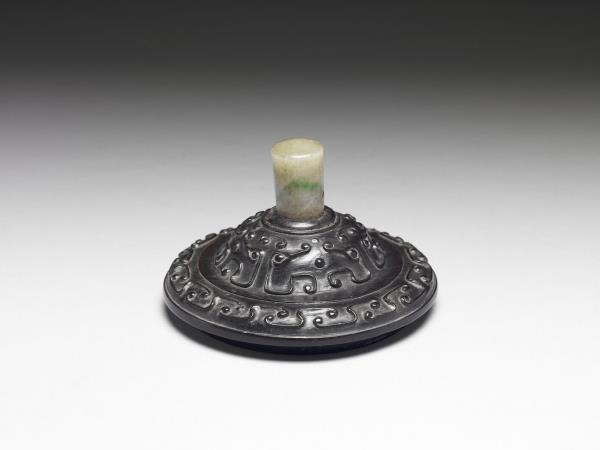 玉獸面紋爐木蓋