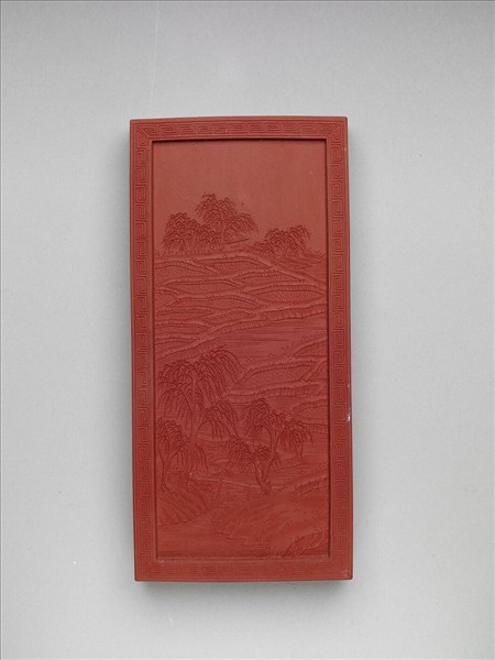 Red inkstick with imperial poem of the celebration of eternal spring "Volume of Wanlu Chuntang" by Unknown artist