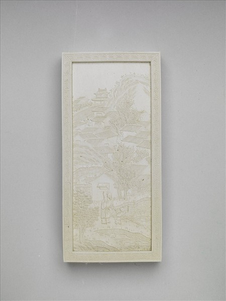 White inkstick with imperial poem of the celebration of eternal spring "Volume of Wanjing Chunxi" by Unknown artist