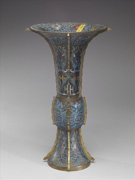 掐絲琺瑯獸面紋觚