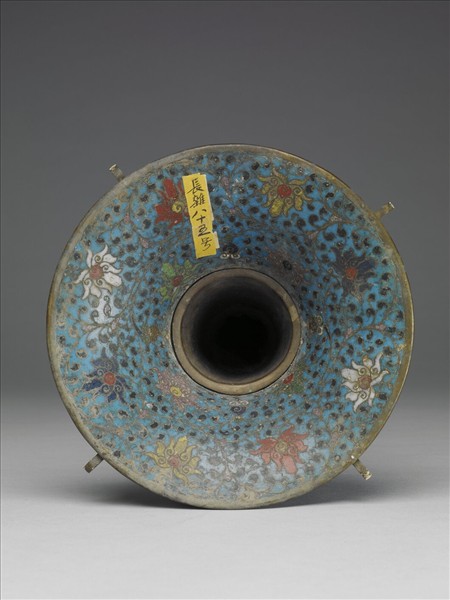 掐絲琺瑯獸面紋觚