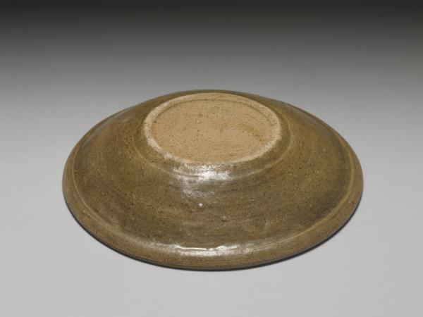 泰國 十四至十五世紀 青瓷印花雙魚盤