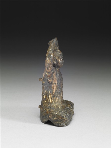中國 遼代 十~十二世紀 銅鎏金佛坐像