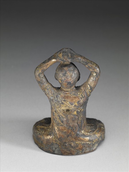 中國 遼代 十~十二世紀 銅鎏金佛坐像