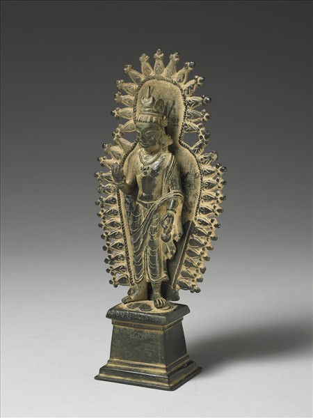 巴基斯坦 斯瓦特 六世紀風格 銅合金彌勒菩薩立像