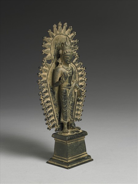 巴基斯坦 斯瓦特 六世紀風格 銅合金彌勒菩薩立像